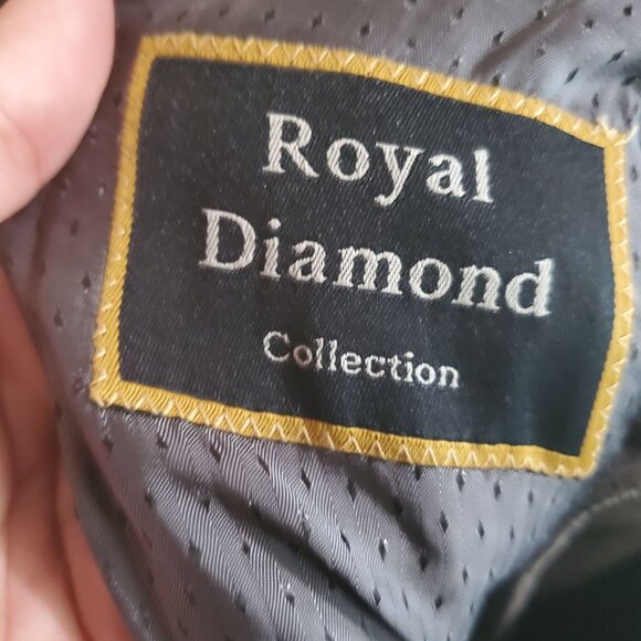 Royal Diamond Suit Mens 56R 50x26 Gray Plaid Wool Three Piece Set - Picture 6 of 16